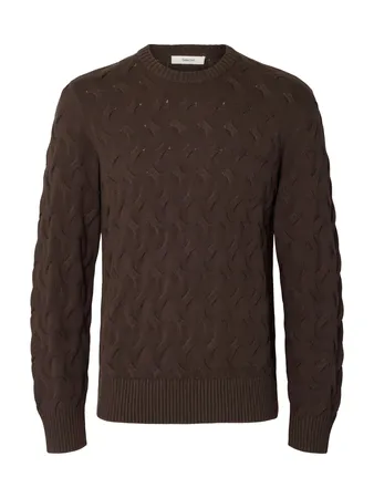 Slmcarlos Ls Cable Crew Neck N